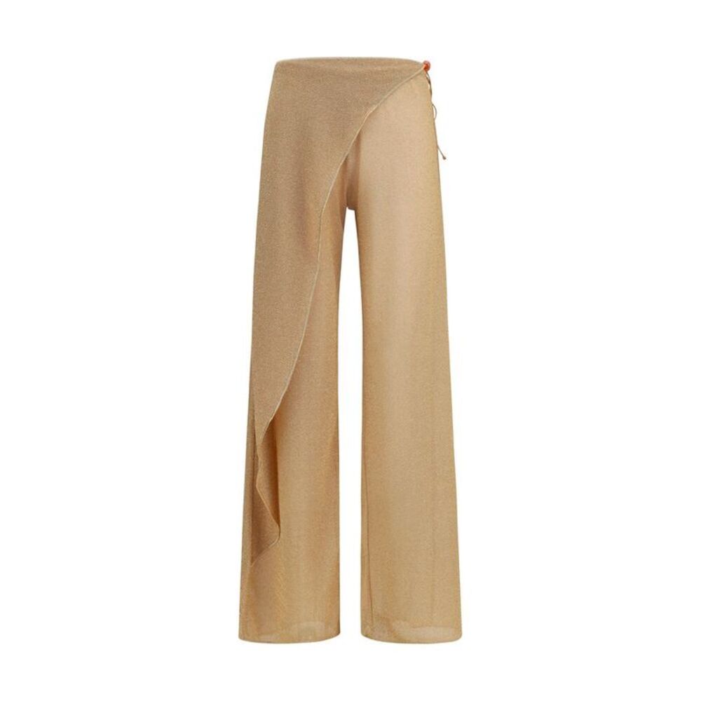 Oséree Gold Polyamide Casual Women's Pants